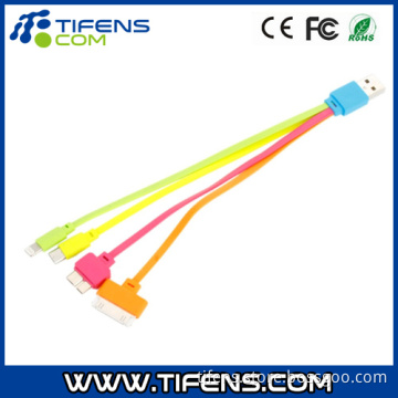 10cm 4-in-1 6-Pin/8-Pin/Micro USB Charging Cable for iPhone 4/4s/5/5s/5c/iPad 4